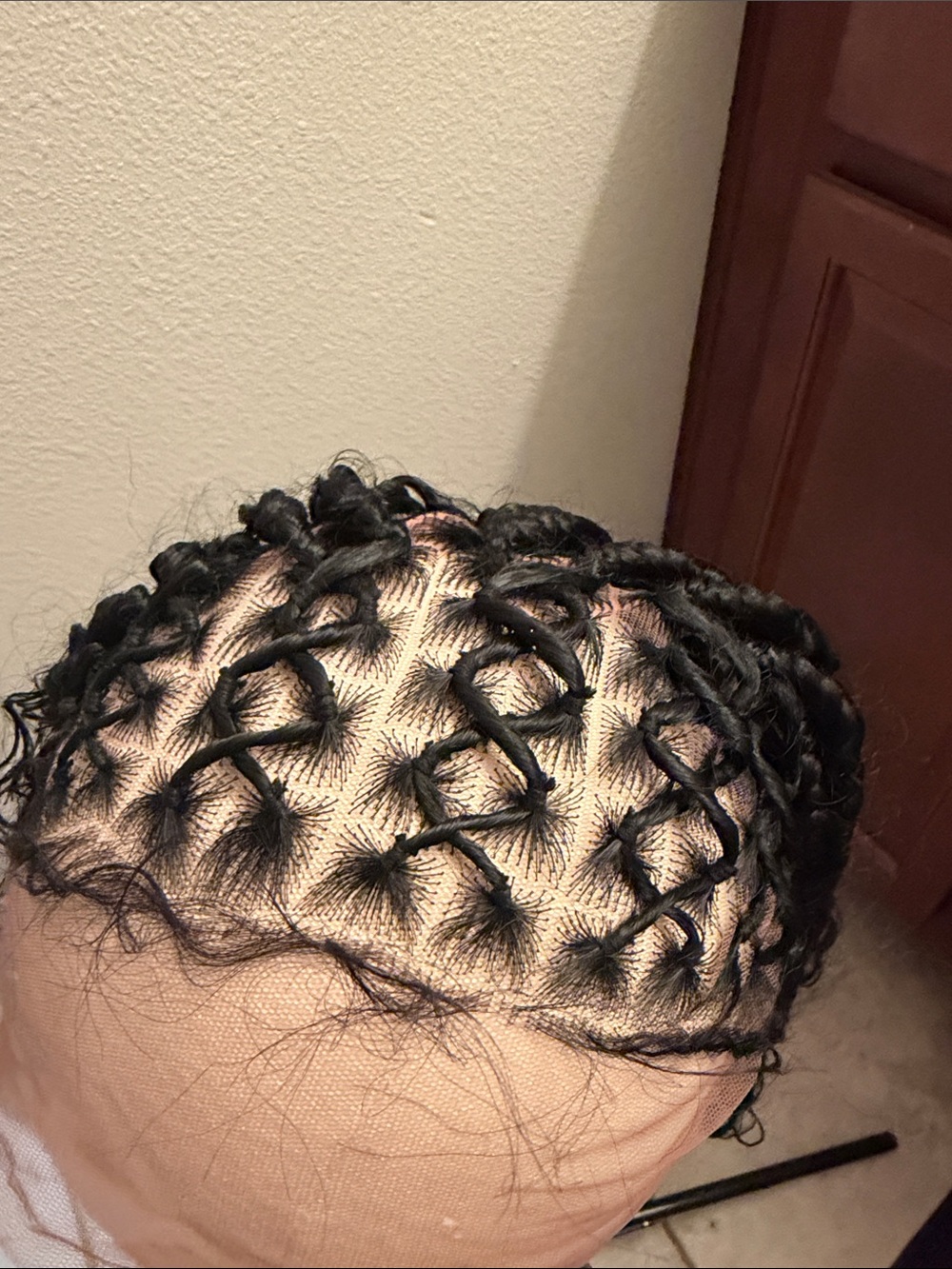 Black Braided Lace Front Wig Cap - Women Hair